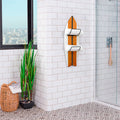 Porta Toalhas e Cabideiro Decorativo Prancha de Surf 78cm - Nobre Madeira