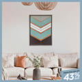 Quadro Geométrico Tribal Flecha Vertical 80x60cm - Nobre Madeira