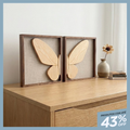 Kit 2 Quadros Asas de Borboleta 25x25cm - Nobre Madeira
