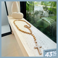 Colar em Madeira Crucifixo Grande 200x12cm - Nobre Madeira