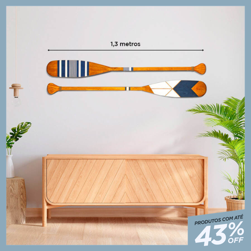 Kit 2 Remos Decorativos Canadenses - Pinturas C2 e C8 - Nobre Madeira