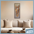 Quadro Cabeça de Cavalo em Alto Relevo 100x35cm - Nobre Madeira