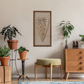 Quadro Folha de Alocasia em Alto Relevo 70x30cm - Nobre Madeira