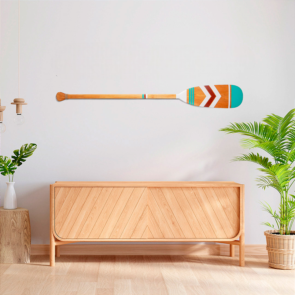 Remo Decorativo Artesanal Tribal - Pintura 13 - Nobre Madeira